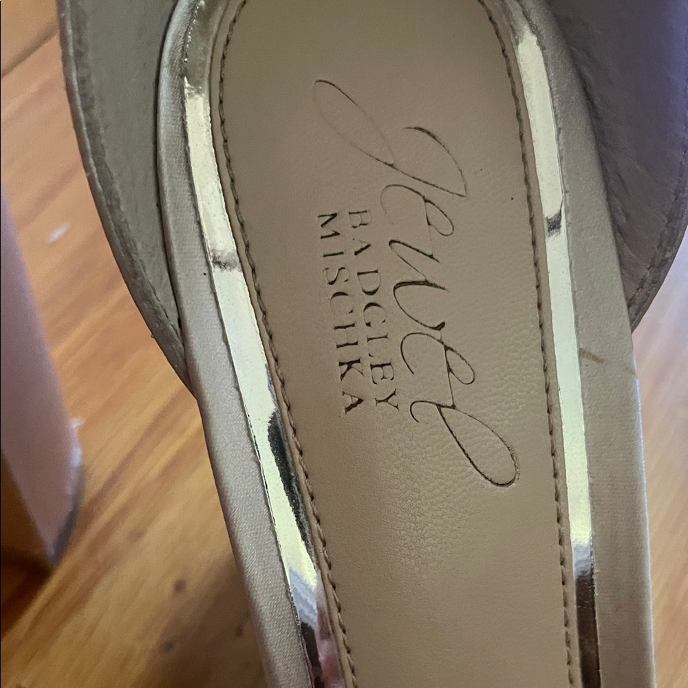 Jewel Badgley Mischka Silver Embellished Heels - Picture 2 of 6